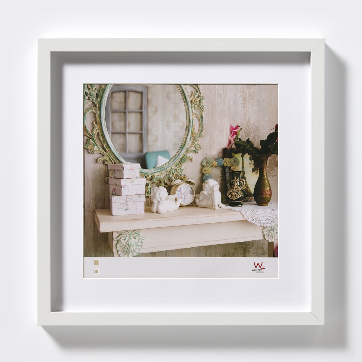 Walther Stockholm - MDF-Holzrahmen - Fotogröße 40x40 cm - Weiß