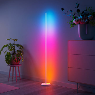 Nanoleaf Matter intelligente mehrfarbige Stehlampe – intelligente Stehlampe – RGBW – funktioniert mit Apple Home Google Home Amazon Alexa – weiß