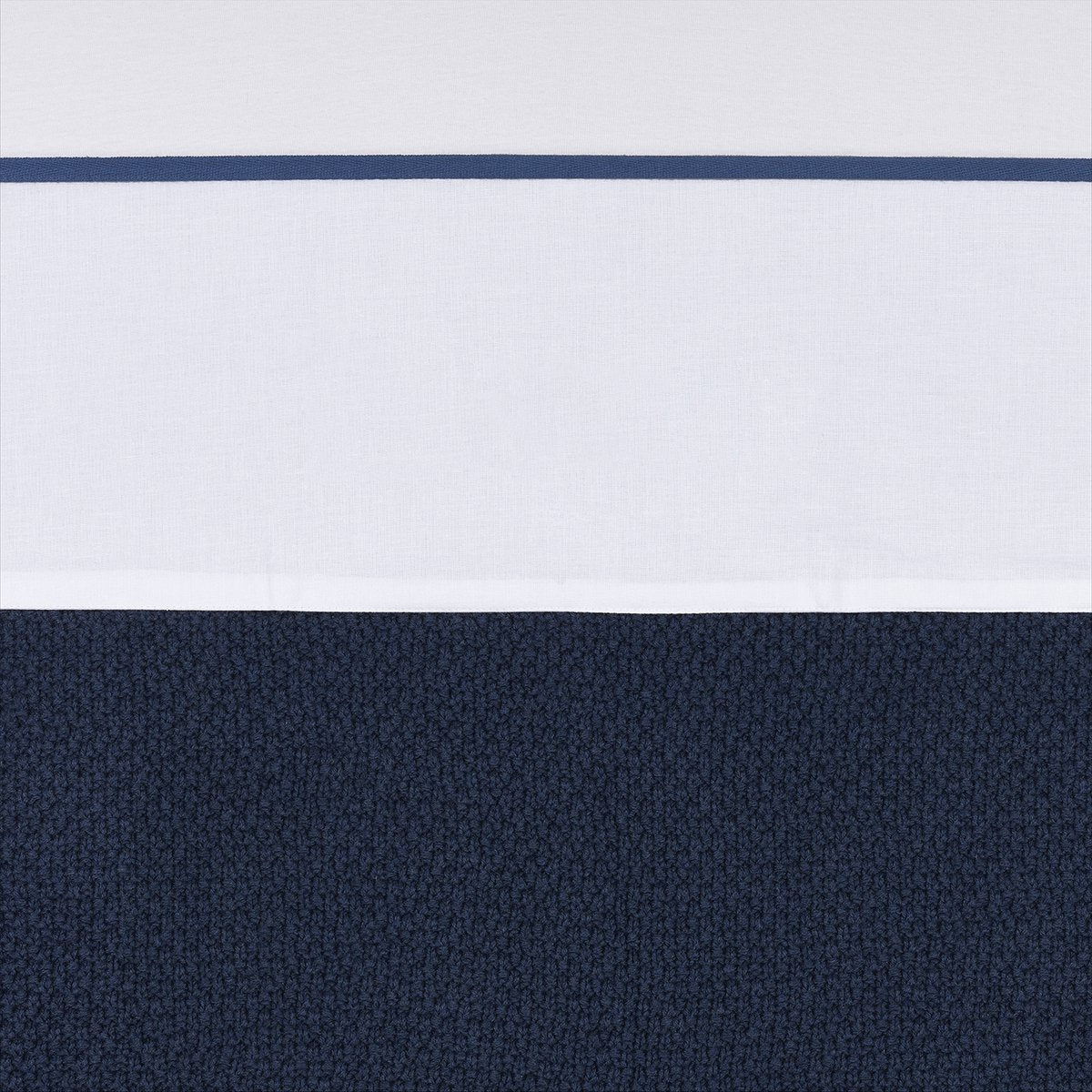 Meyco Babybettlaken mit Paspelierung – Indigo – 75 x 100 cm – 0,3 tog