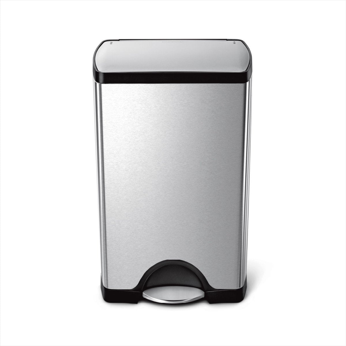 Simplehuman klassischer rechteckiger Treteimer – 38 Liter – gebürsteter Edelstahl
