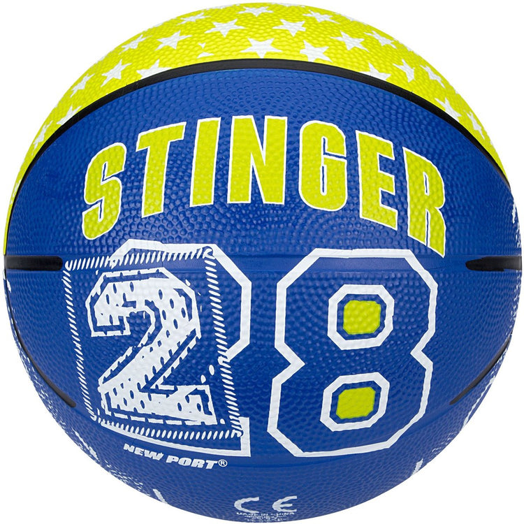 New Port Mini-Basketballdruck – Kobalt-Fluorweiß – 3