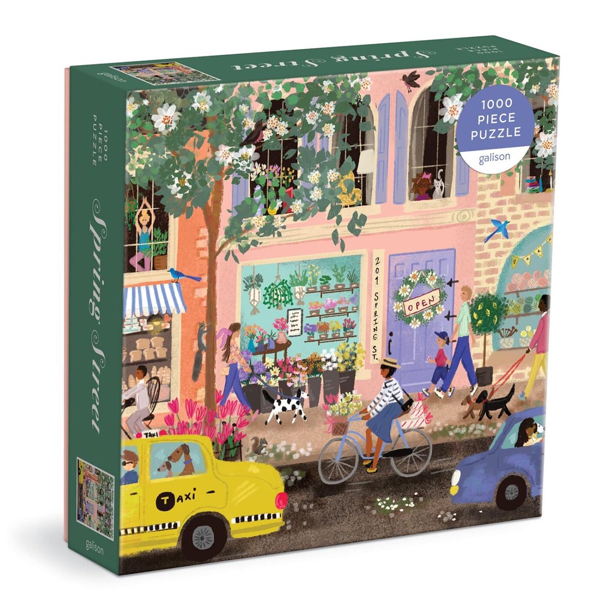 Spring Street 1000-teiliges Puzzle in einer quadratischen Box