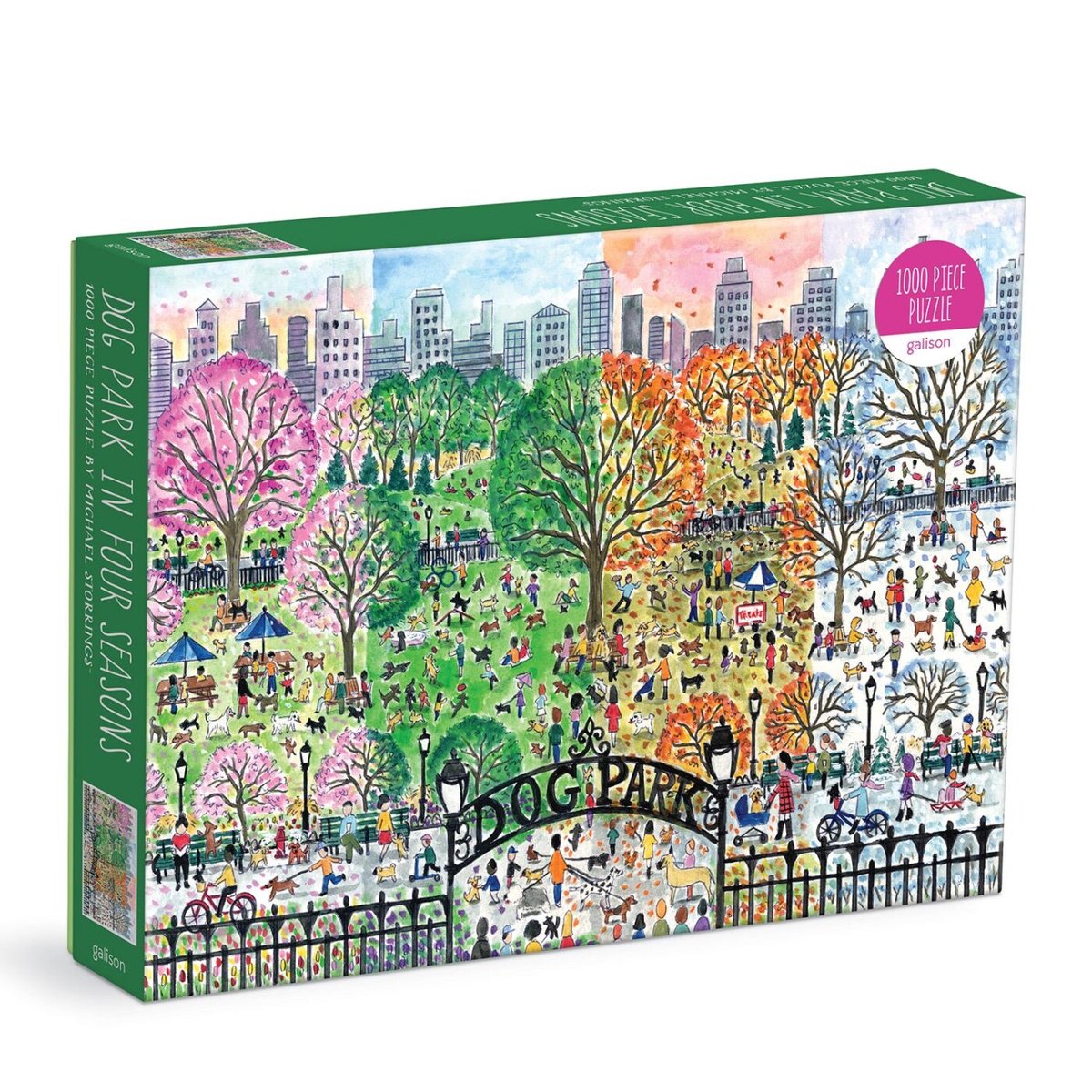 Michael Storrings Dog Park in Four Seasons 1000-teiliges Puzzle