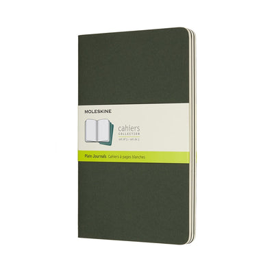 Moleskine Cahier-Tagebücher – groß – leer – grün – 3er-Set
