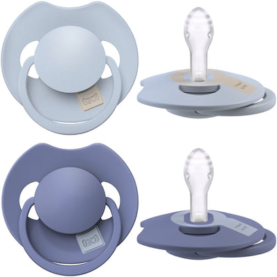 Difrax Lovi Dynamic Prime Schnuller – 0 bis 6 Monate – Hellblau Marine – 2 Stück