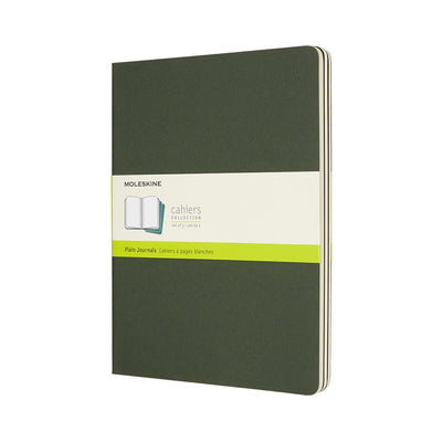 Moleskine Cahier-Tagebücher – extra groß – leer – grün – 3er-Set
