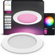 Dünner LED-Einbaustrahler von Philips Hue – Badezimmerbeleuchtung – Gu10-Fassung – enthält 1 Einbaustrahler – einstellbares weißes und farbiges Licht – weiß – IP44: spritzwassergeschützt – ø: 170 mm – intelligente Beleuchtung