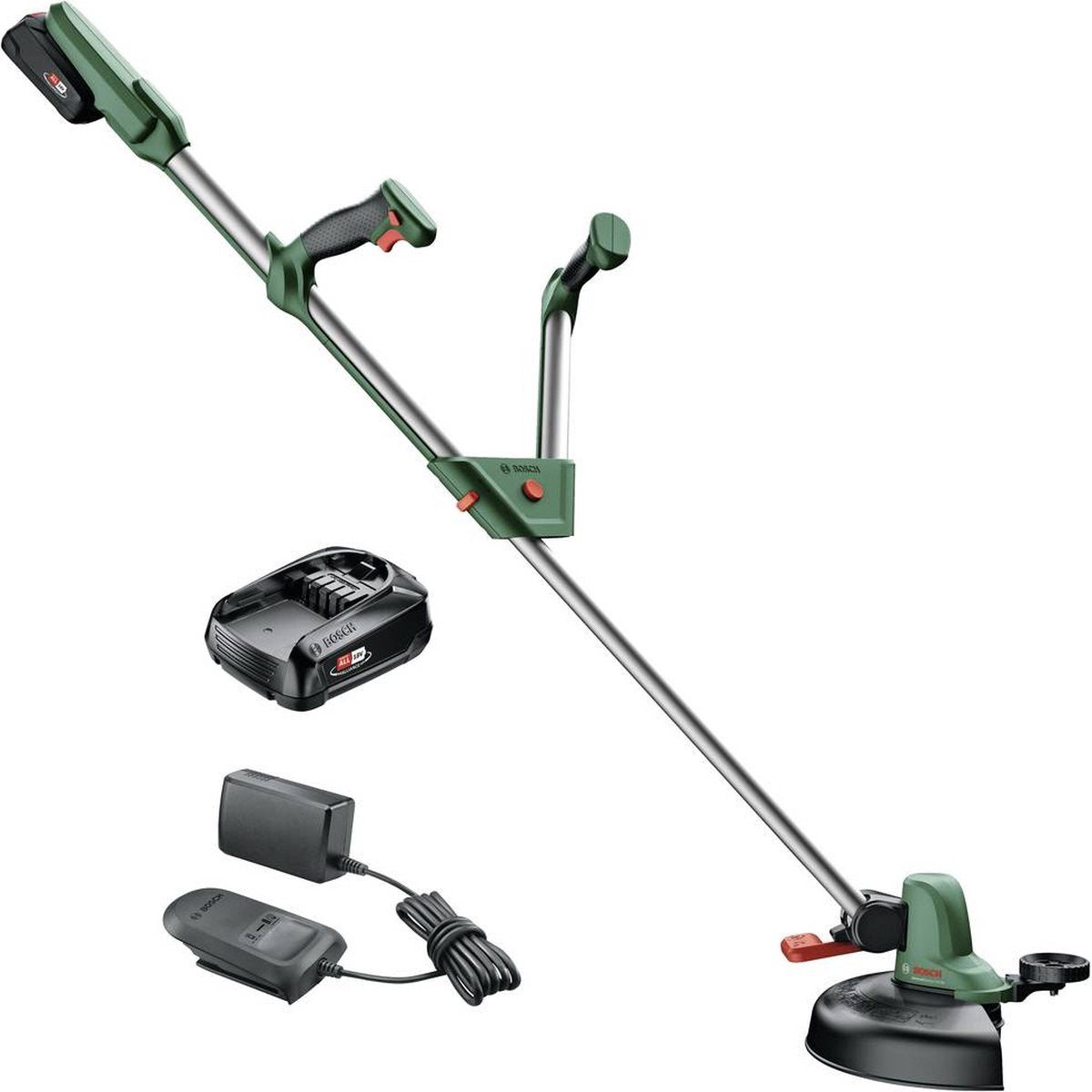 Bosch Universalgrasscut 18V-260 Rasentrimmer – mit 2 x 18 V (2,0 Ah) Akku und Ladegerät