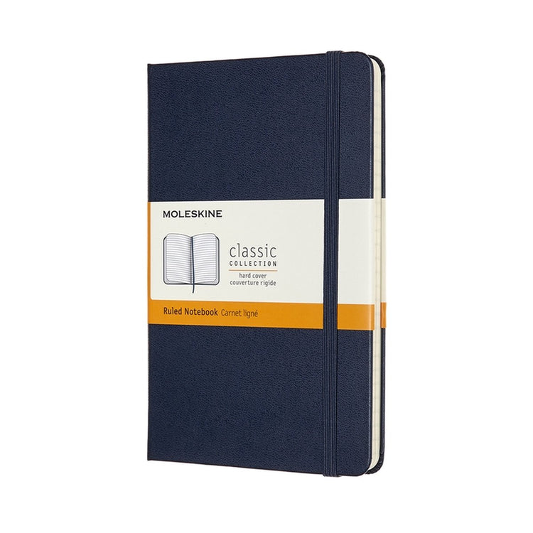 Klassisches Moleskine-Notizbuch – mittelgroß – Hardcover – liniert – Saphirblau