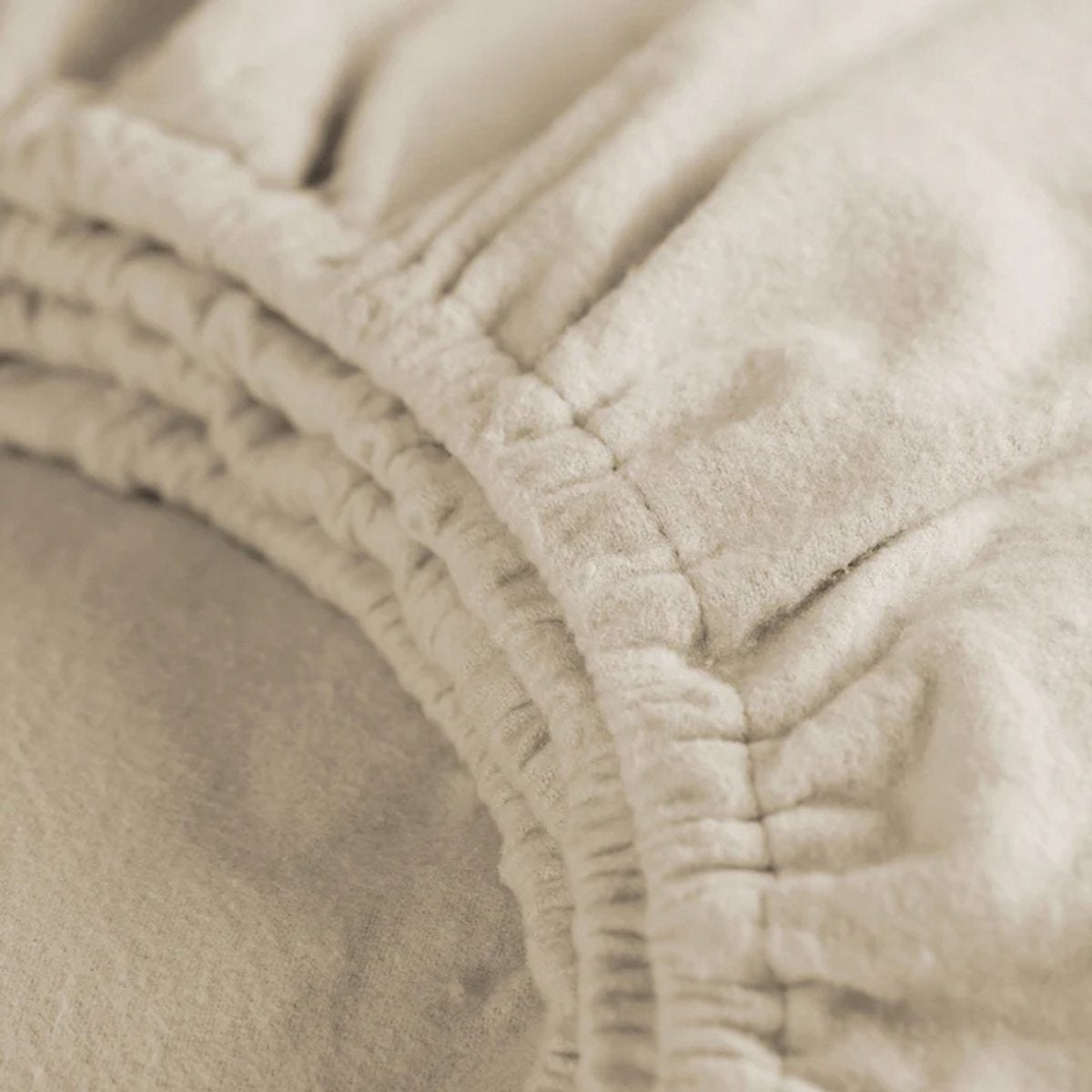 Cinderella-Spannbettlaken aus Flanell – heller Sand – 70 x 200 210