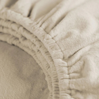 Cinderella-Spannbettlaken aus Flanell – heller Sand – 70 x 200 210