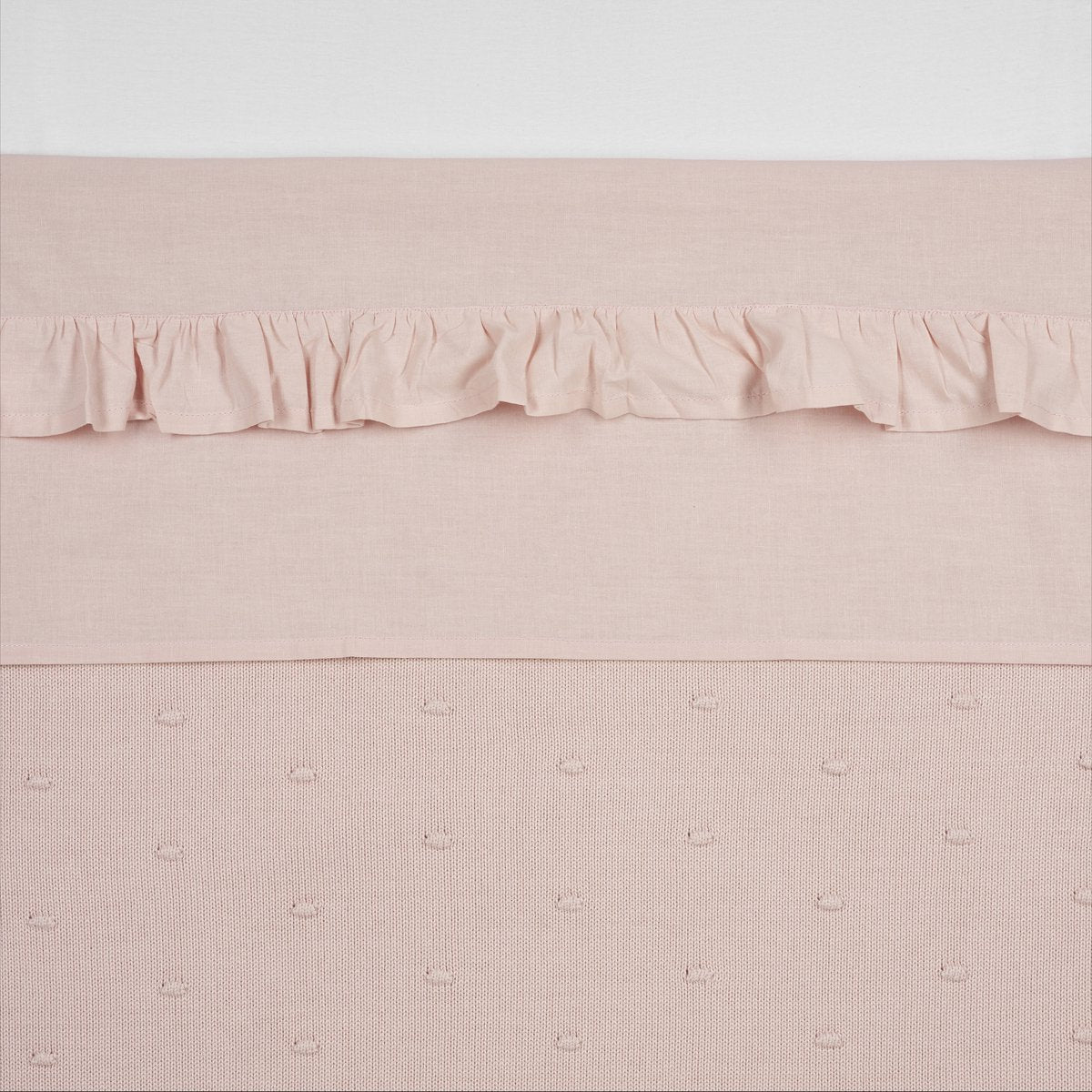 Meyco Baby-Rüschenbettlaken – zartrosa – 75 x 100 cm – 0,3 Tog