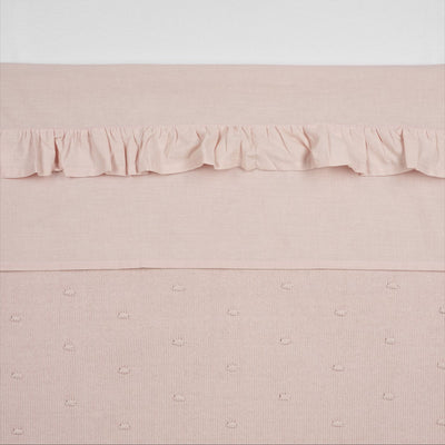 Meyco Baby-Rüschenbettlaken – zartrosa – 75 x 100 cm – 0,3 Tog