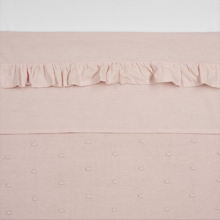 Meyco Baby-Rüschenbettlaken – zartrosa – 75 x 100 cm – 0,3 Tog