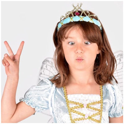 Den Goda Fen Diadem hellblaue Samtprinzessin 14 cm Spielzeug.