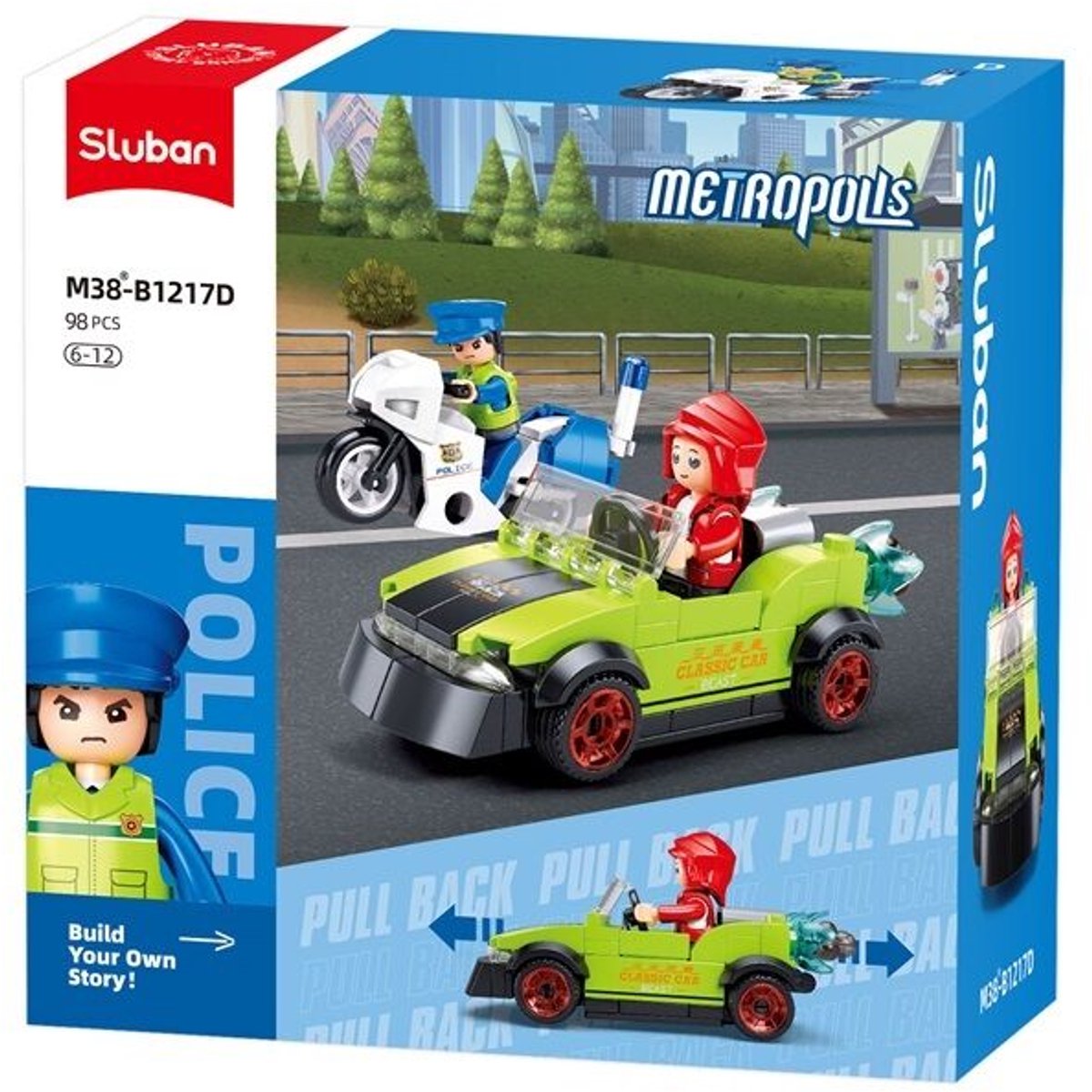 Sluban Metropolis Police – die Jailbreak-Verfolgungsjagd (Pullback) (m38-b1217d)