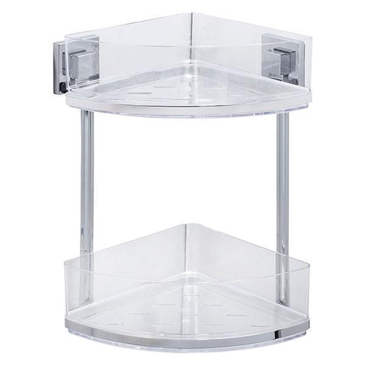 Wenko Dusch- und Badewannenregal 28 cm Edelstahl silber transparent