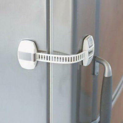 Jippie's selbstklebendes Klemmschloss 20 cm – weiß – selbstklebendes Klemmschloss – Sicherheitsverschluss für Kinder – beschädigungsfrei – 20 cm