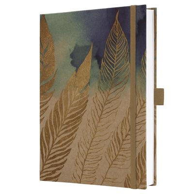 Sigel Jolie Notizbuch – A5 – Kraftpapier – reine Federn – mit Linie – si-jn859