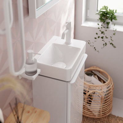 Hansgrohe tecturis s – Waschtischarmatur – Einhebelbedienung – Kaltstart energiesparend – ohne Ablaufgarnitur – 80 mm Größe – gebürstete Bronze