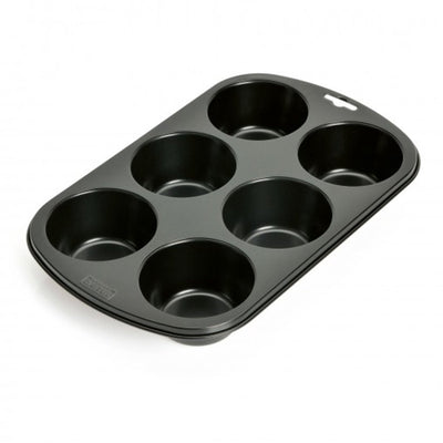 Kaiser Muffin-Backform – für 6 große Muffins – antihaftbeschichtet – schwarz – für einfaches Backen