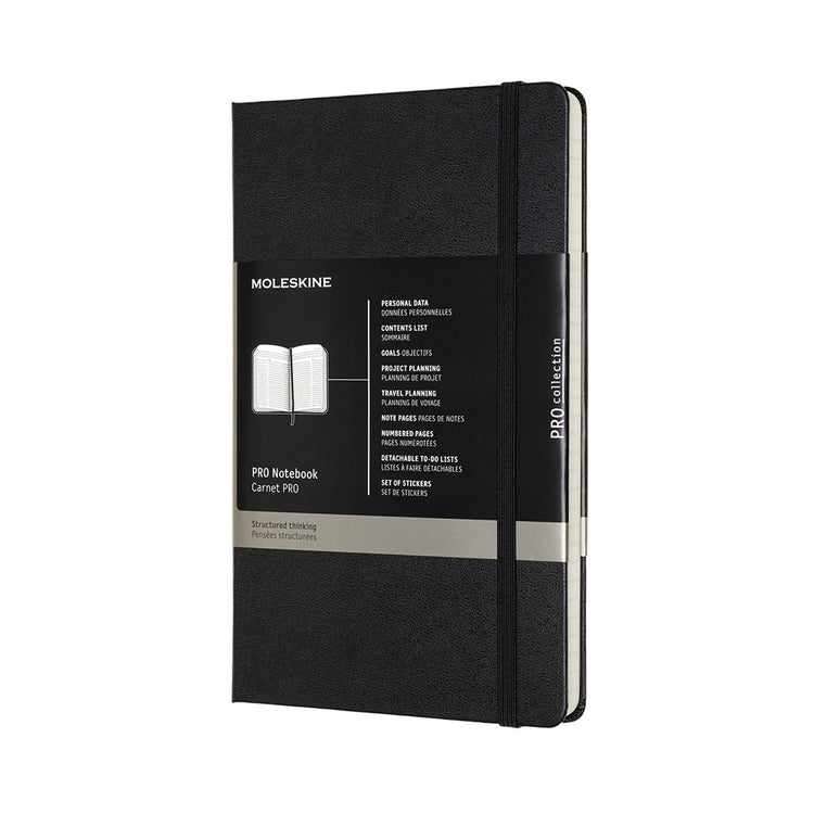 Professionelles Moleskine-Notizbuch – groß – Hardcover – schwarz