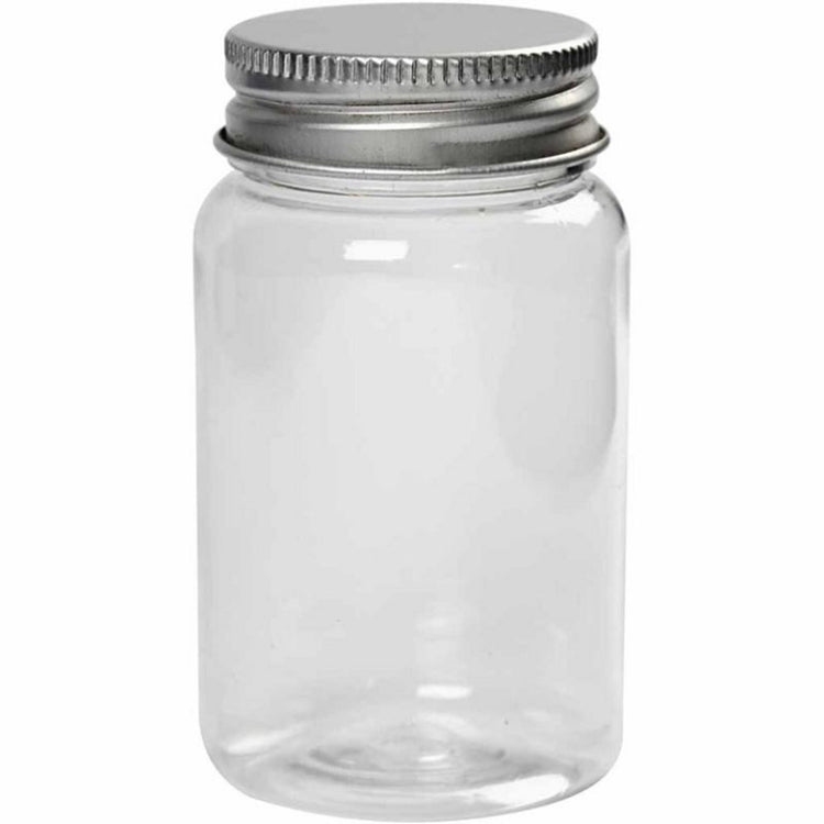 Creativ Firmenglas mit Schraubverschluss, H: 77 mm, T 45 mm, 100 ml, 10 Stück 1 Box
