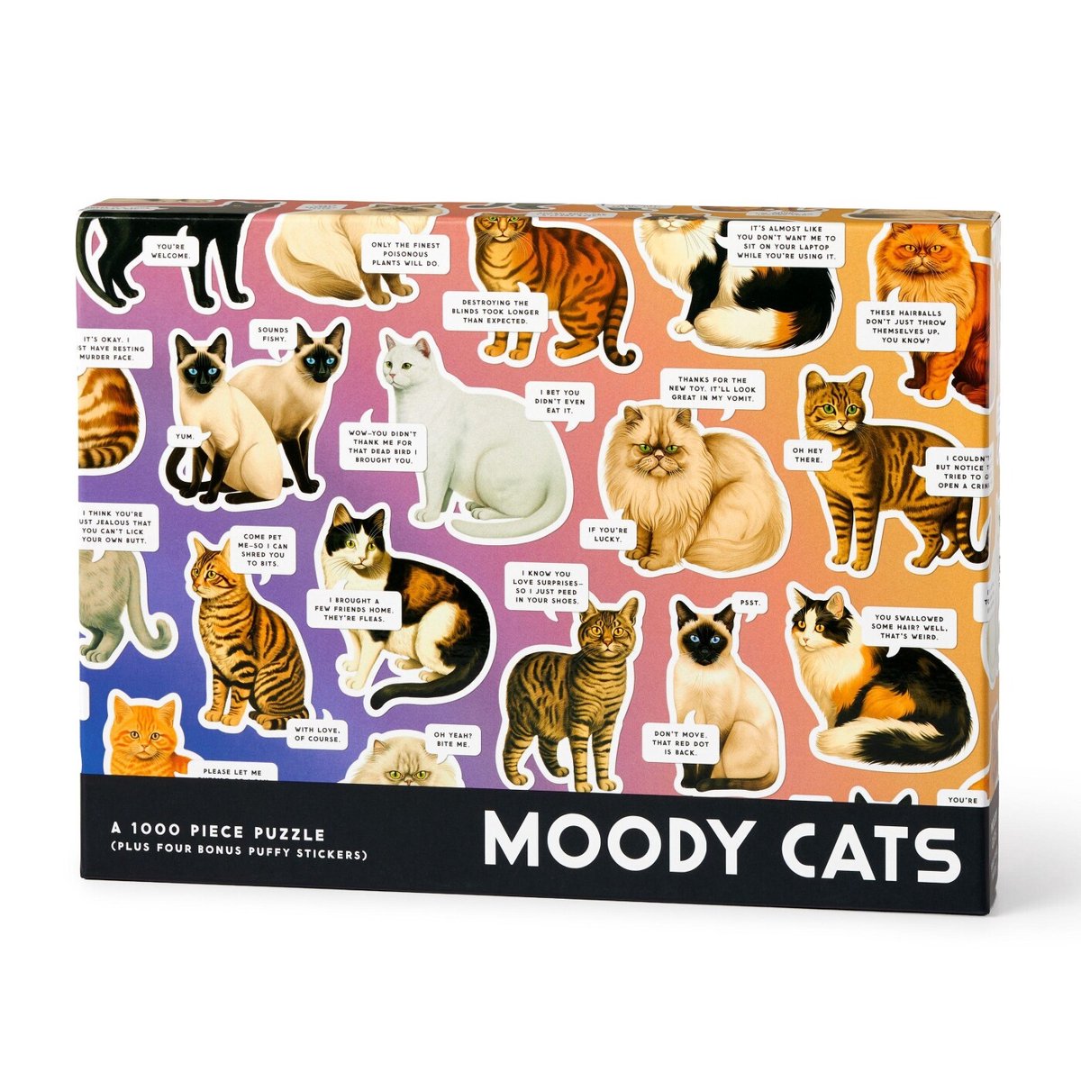 1000-teiliges Puzzle mit stimmungsvollen Katzen