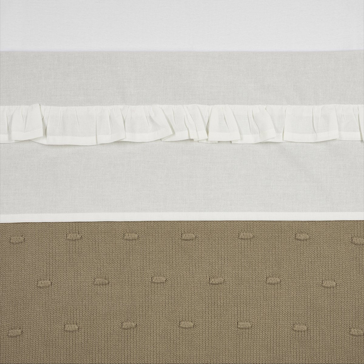 Meyco Baby-Rüschenbettlaken – gebrochenes Weiß – 75 x 100 cm – 0,3 Tog