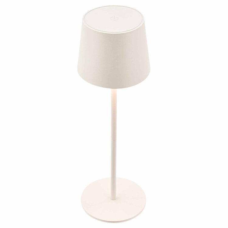 B.k.licht briloner suta – LED-Tischlampe wiederaufladbar – dimmbar – kabellos – 33 cm hoch – IP44 – für drinnen und draußen – mit Batterie – altweiß