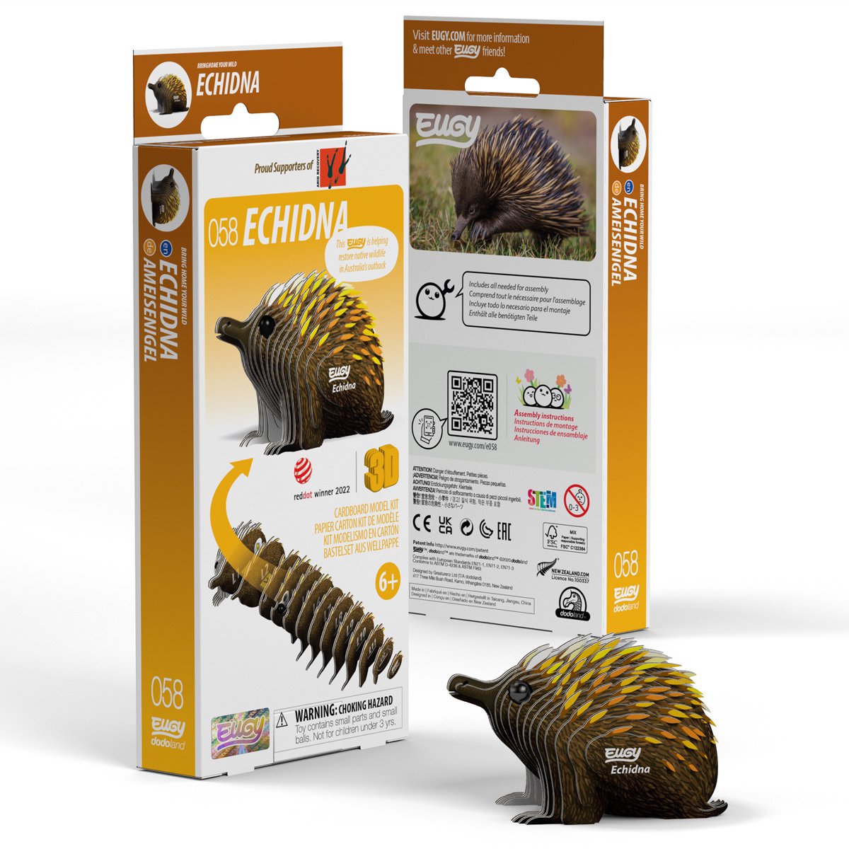 Eugy 3D-Puzzle – Ameisenigel – Wildtiere – nachhaltig – alle sammeln – 6 Jahre