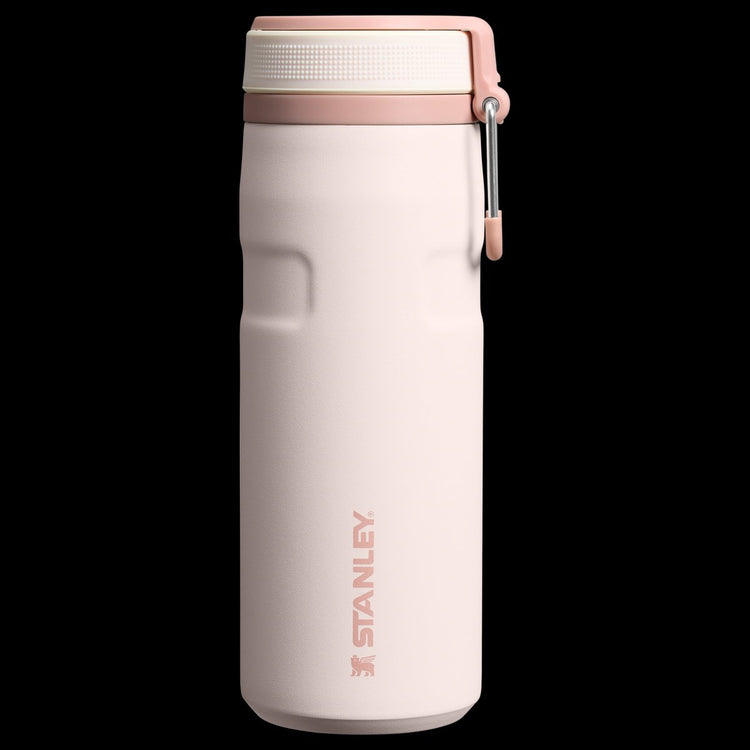 Stanley Twist Flip 2.0 Wasserflasche mit Drehverschluss mit Feder 0,47 l – 10 Stunden kalt – 2 Tage kalt mit Eis – Edelstahl-Trinkflasche – BPA-frei – auslaufsicher – spülmaschinenfest – Schwarz