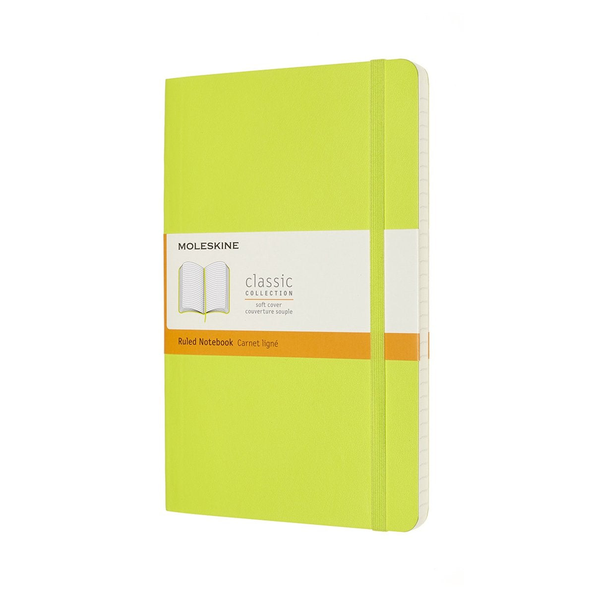 Klassisches Moleskine-Notizbuch – groß – Softcover – liniert – Zitronengrün