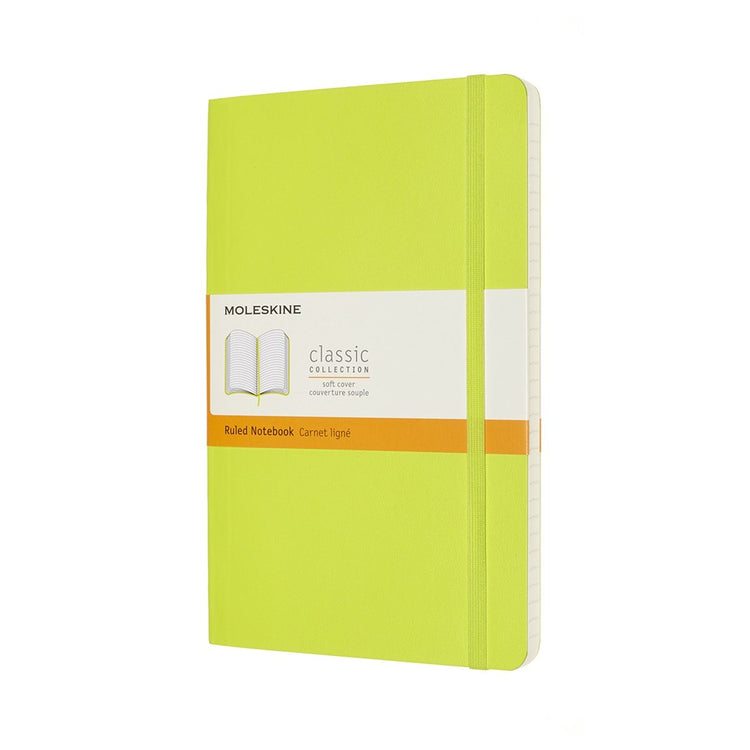 Klassisches Moleskine-Notizbuch – groß – Softcover – liniert – Zitronengrün