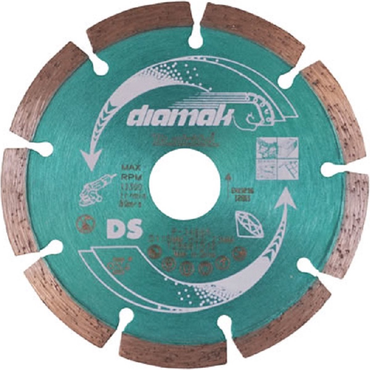 Makita Diamak – Diamant-Trennscheibe – für Beton, Marmor, Schiefer, weiche Ziegel, Zementstein – 115 mm