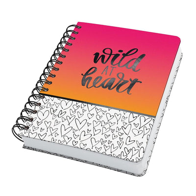 Sigel – Spiralnotizbuch – Jolie – A5 – Hardcover – 240 Seiten – Punkte – 120-Gramm-Papier – wilde Herzen – si-jn621