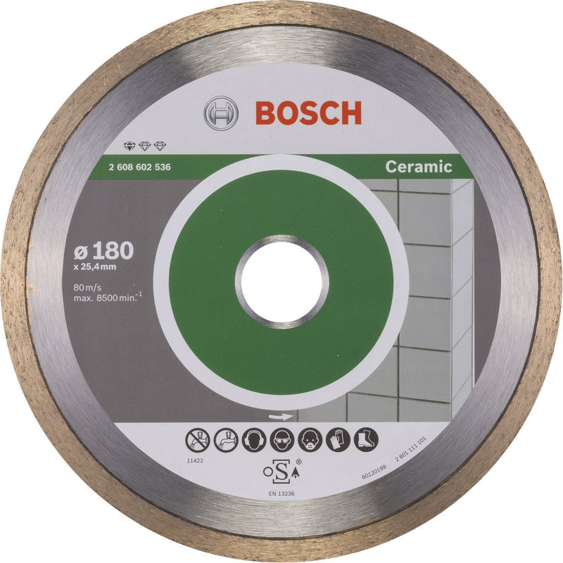 Bosch - Diamanttrennscheibe Standard für Keramik 180 x 25,40 x 1,6 x 7 mm