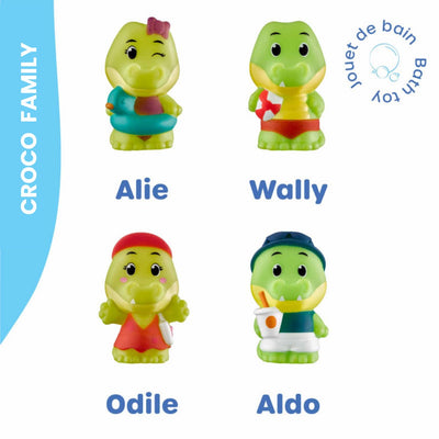 Klorofil the Family Croco Spielset – Spielfiguren-Set – Familienfiguren – Kinderspielzeug – Aldo, Odile, Allie und Wally – ab 18 Monaten – 4-teilig