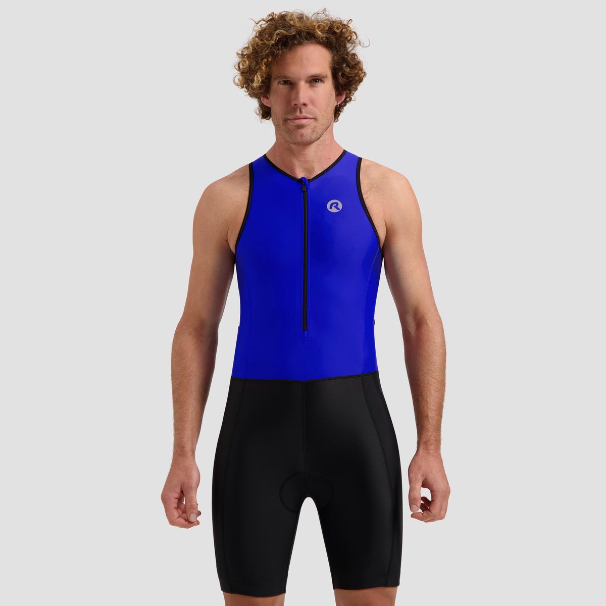 Rogelli Florida Trisuit Herren und Damen – ärmellos – Schwarz Blau – S