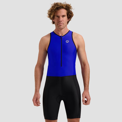 Rogelli Florida Trisuit Herren und Damen – ärmellos – Schwarz Blau – S
