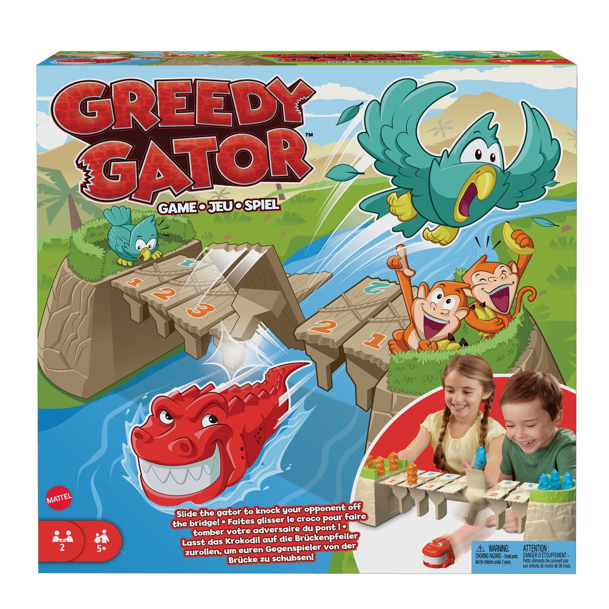 Mattel Games Greedy Gator Spiel – Feinmotorik – Brettspiel