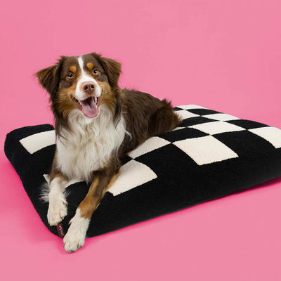 Coockoo Hundekissen Cozy Block Schwarz und Weiß M-90x75x11cm