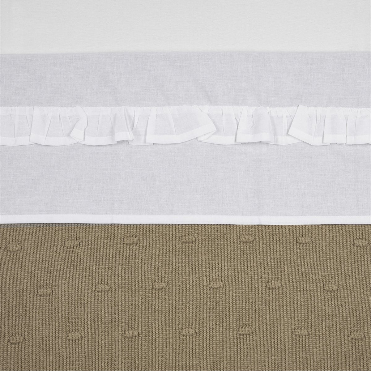 Meyco Baby-Rüschenbettlaken – weiß – 100 x 150 cm – 0,3 Tog