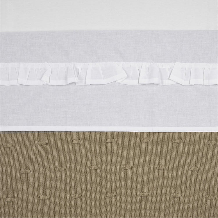 Meyco Baby-Rüschenbettlaken – weiß – 100 x 150 cm – 0,3 Tog