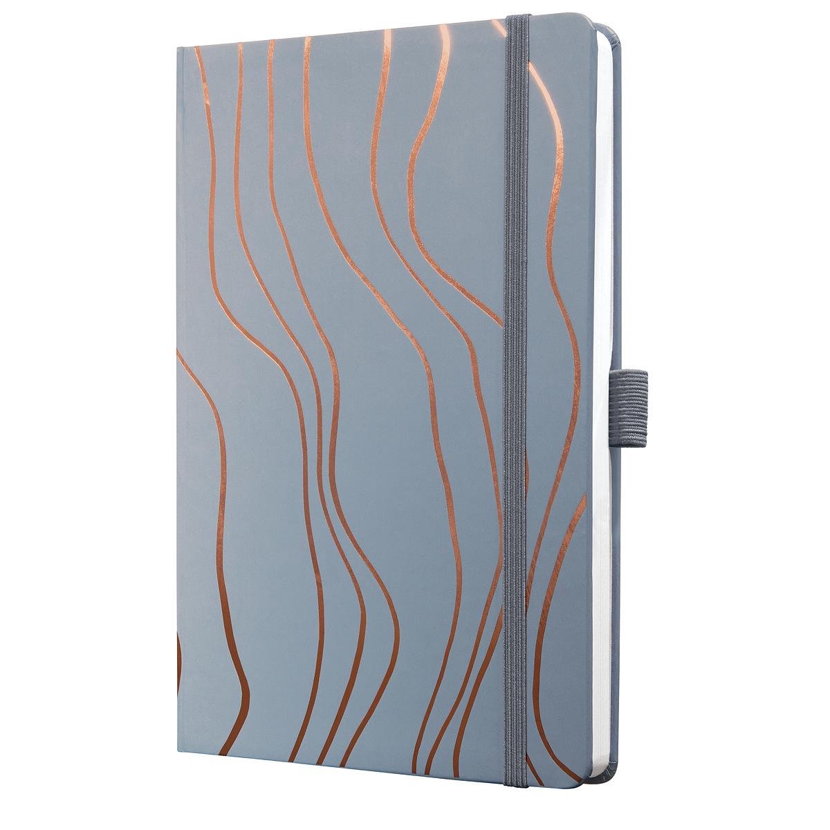 Sigel-Notizbuch – Jolie – A5 – Hardcover – 174 Seiten – 80 Gramm – Linie – graues Baiser – si-jn351