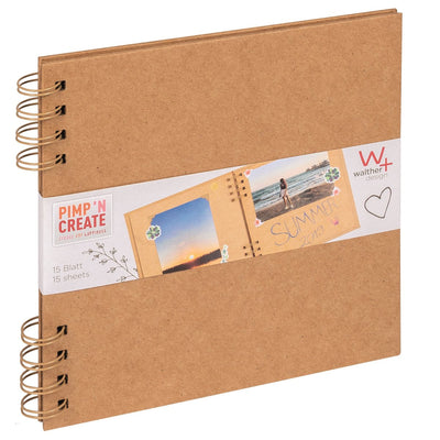 Walther sa-019-p Spiralalbum-Packung – Größe 19 x 19 cm – braun