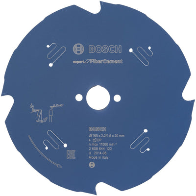 Bosch 2608644122 Kreissägeblatt Expert Faserzement Faserbeton 165x20 - 4 Zähne