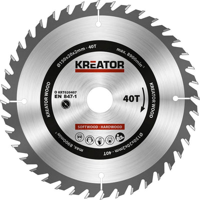 Kreator Sägeblatt Holz 150mm40t