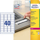Avery l6145-20 Druckeretikett