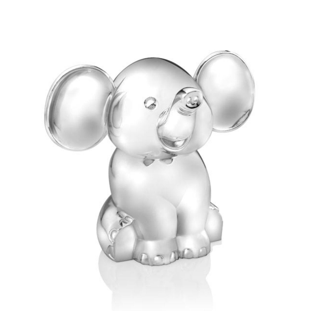 Zilverstad - Spardose sitzender Elefant - versilbert